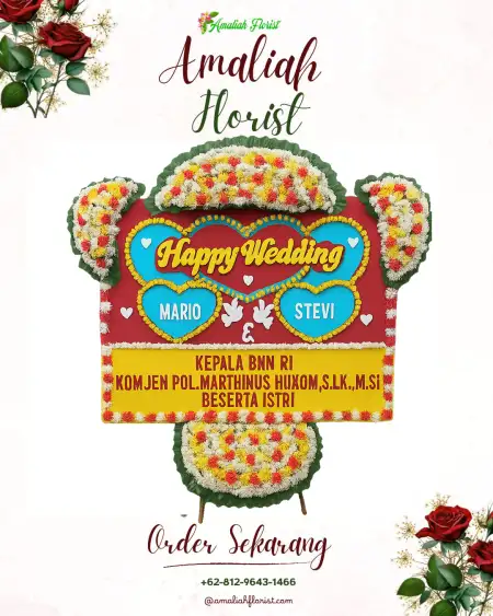 Papan Bunga Pernikahan Baye